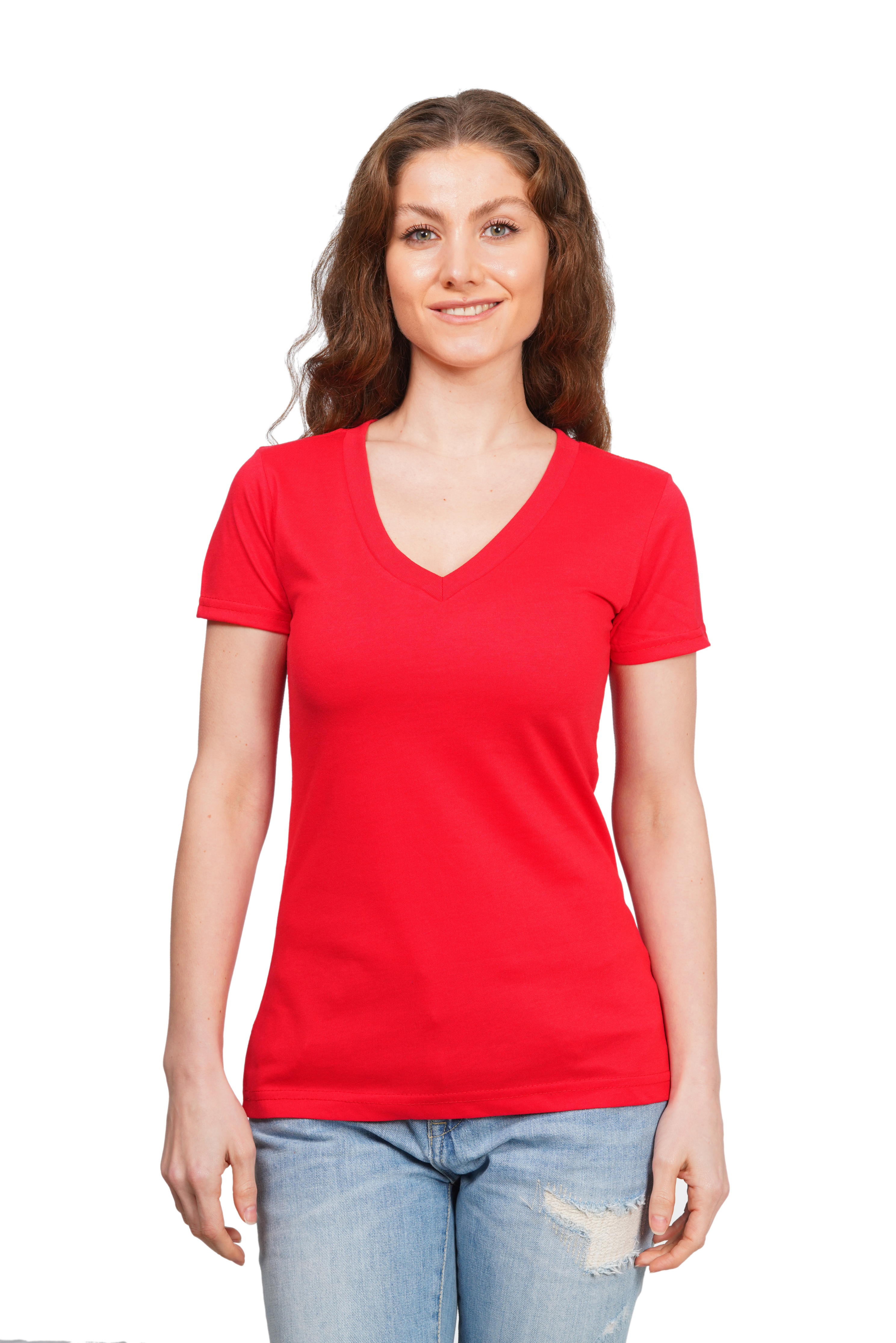 Touch Women's Red and White Boston Sox Shortstop Ombre Raglan V-Neck T-shirt